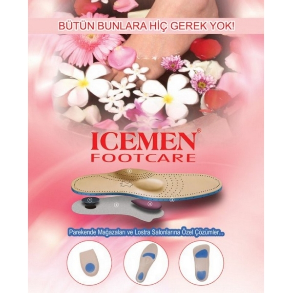 icemen 101 ARK TAKVİYELİ ORJİNAL DERİ TABANLIK  FOOTCARE ANATOMİC TABANLIK  